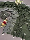 Dhruvi Designer Heavy Embroidery Work Cotton Sarees Wholesale Price In Surat